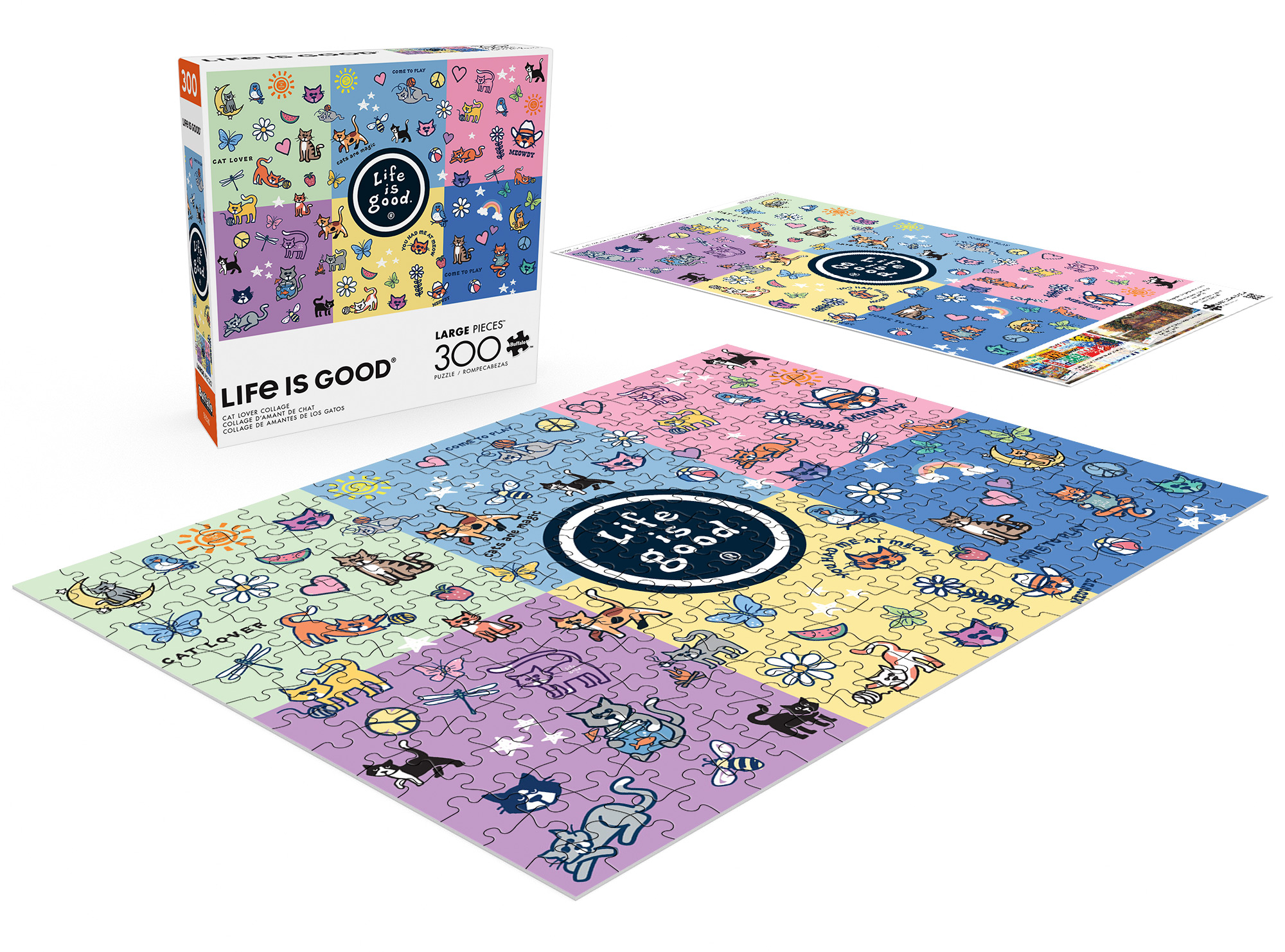 Buffalo Games Cat Lover Collage 300-Piece 21.25 x 15-Inch Interlocking Jigsaw Puzzle for Adults Ages 14+