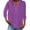 Purple, variant on Tops for Women Trendy Silk Work Blouses Women Cute Shirt Girl 7 Sleeve Shirt V Neck Color Blouses for Pom Short Long Sleeve Dress plus Size Womens V Neck Undershirt Pack Compression Top Long Purple S