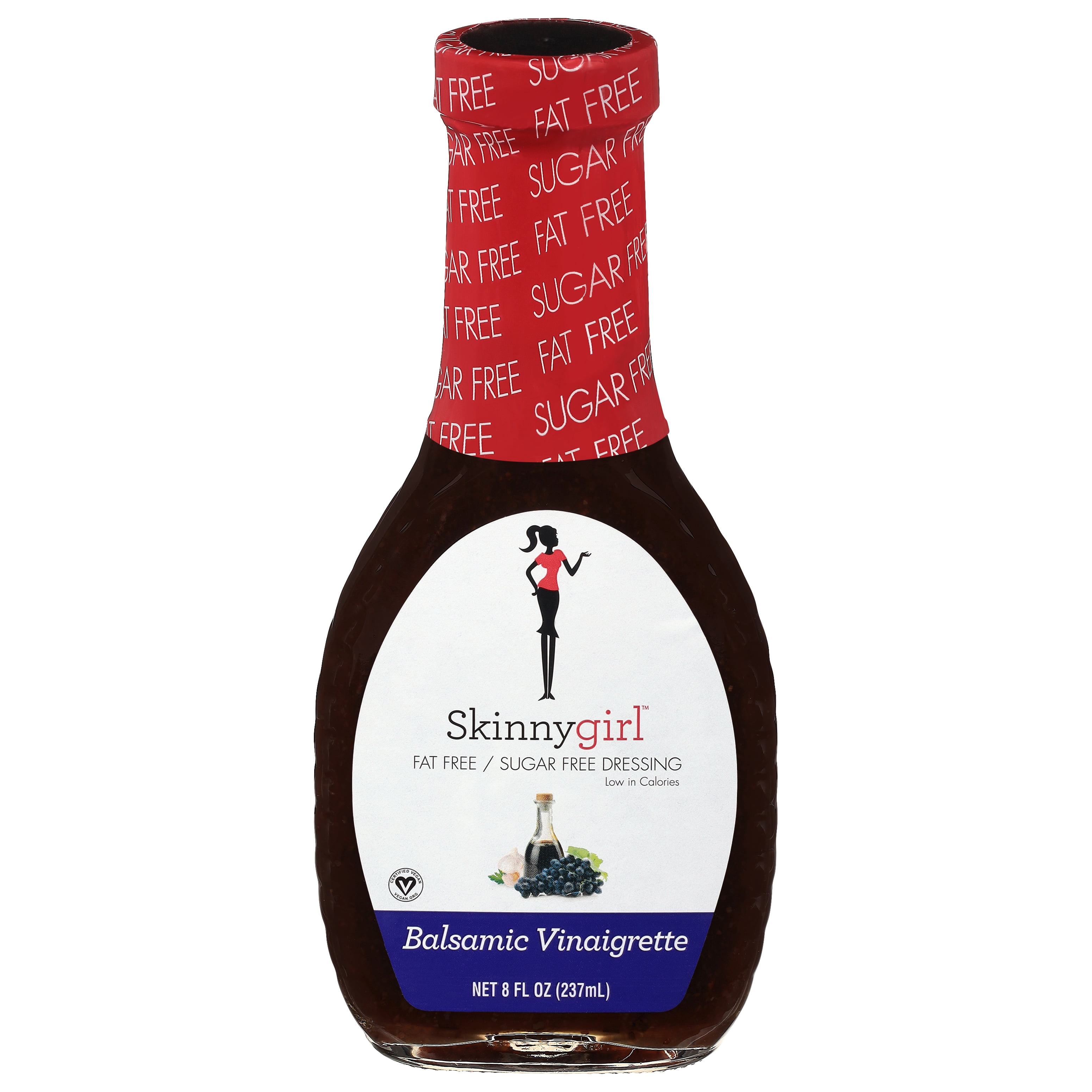 (3 pack) Skinnygirl Fat-Free, Sugar-Free Balsamic Vinaigrette Salad Dressing, 8 fl. oz. Bottle