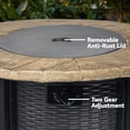 thumbnail image 3 of 30" Propane Fire Pit Table, SHINPT 50000 BTU Outdoor Fire Pit with Lid and Lava Rock, Outdoor Fire Table for Backyard, Garden, Gas Fire Pit for Outside, Patio, Add Ambience to Gatherings, 3 of 9