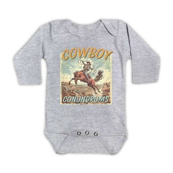 Cowboy Conundrums - Infant Western Long Sleeve One Piece Romper