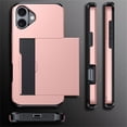 thumbnail image 4 of Case for iPhone 16,Hidden Card Slot Wallet Case,Card Holder Dual-Layer Design Heavy Duty Protection TPU+PC Shockproof Phone Case for iPhone 16,6.1 inch 2024 Released (Red), 4 of 18