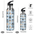 thumbnail image 2 of Yayeee 20oz Insulated Water Bottle Double Wall Stainless Steel with Flip Straw Lid, Cartoon Cute Cat, 2 of 7