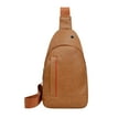 thumbnail image 2 of Wtgtog up to 65% off Flash Deals Storage Containers Strap Bag Crossbody Backpack With With Headphone Hole Strap Backpack Hiking Backpack Multipurpose Crossbody Chest Bag Khaki, 2 of 7