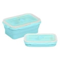 thumbnail image 2 of Folding Lunch Box Portable Lunch Box Compact Versatile 350ml/800ml Silicone Lunch Box Ideal for Office School Home, 2 of 5