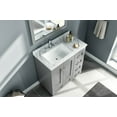 thumbnail image 4 of Eviva Happy 30" x 18" Transitional Gray Bathroom Vanity with White Carrara Marble Countertop, 4 of 7