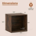 thumbnail image 3 of Costway 2 PCS Wooden Cube Storage Organizer Stackable Open Book Shelf for Small Space Brown, 3 of 7