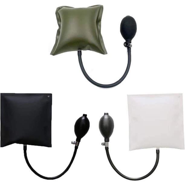 3 cuñas de aire, (negro, blanco, verde), bolsa de cuña de aire inflable, cojín de alineación de bomba de aire, cuña de bomba de aire, para instalación de puertas y ventanas, posicionamiento rápido de puertas de ventanas JM MX-0137156FYD
