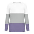 thumbnail image 4 of Jsaierl Women's Sweatshirts Cute Color Block Sweatshirts Crewneck Dressy Casual Pullover Tops Trendy Long Sleeve Shirts, 4 of 5