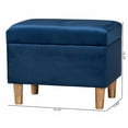 thumbnail image 2 of Baxton Studio Elias Modern Navy Blue Velvet Fabric Storage Ottoman, 2 of 11