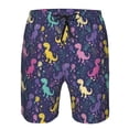 thumbnail image 3 of Goofa Colorful Dinosaur Printed Mens Swim Trunks Summer Quick Dry Short Beach Swimwear Bathing Suits-Small, 3 of 9