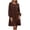 Brown, variant on Tqcoqu Fall Dresses for Women 2026,Crew Neck Long Lantern Sleeve Casual Loose Flowy Swing Shift Dress