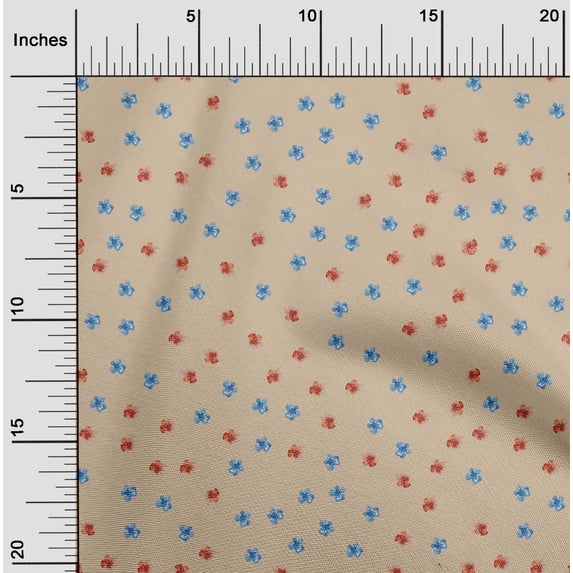oneOone Cotton Cambric Fabric Artistic Floral Flower Fabric Prints by Yard 56 Inch Wide