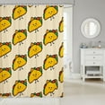 thumbnail image 2 of Taco Party Shower Curtain Mexican Taco Bathroom Shower Curtain Sets Funny Realistic Food Fabric Shower Curtain Easter Gifts for Kids Bathroom Decor,Cartoon Style Cinco De Mayo Bath Curtain 72" Wx72 L, 2 of 4