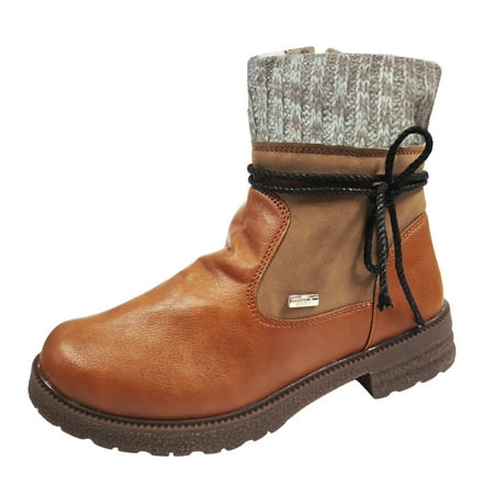 

Fsqjgq Dress Boots for Women Boots The Boots Ancients Leather Women s Fahsion To Shoes Short Women s Boots Comfortable Womens Boots Brown 41