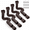 Brown, variant on White 4-Pack Flexible Rain Gutter Downspout Extensions, Extends 21 to 66 Inches