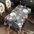 thumbnail image 6 of Gray Christmas Snowman Pattern Rectangle Tablecloth 60"x102",Waterproof Polyester Rectangle Table Cloth, Wipeable Spillproof Polyester Tablecloth for Dining, Camping, Indoor and Outdoor, 6 of 6