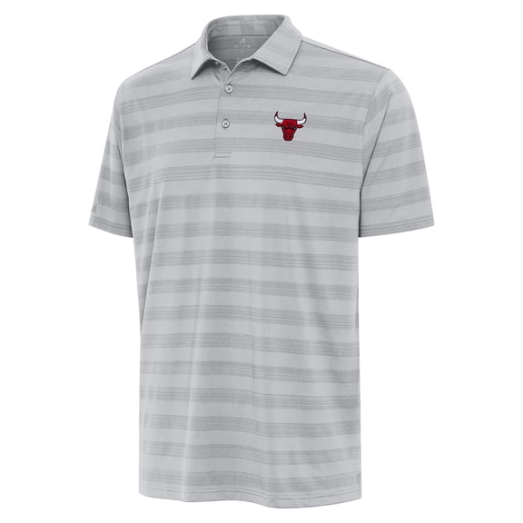 Men's Antigua Gray Chicago Bulls Tunnel Polo