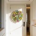 thumbnail image 6 of AYktou Summer Spring Wreaths for Front Door, 13.8 Inch Artificial Flowers Simulated Daisy Butterflies Cluster, Bright and Colorful Door Wreaths Faux Flower Rings Wall Hanging Decor for Porch Garden, 6 of 6