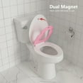 thumbnail image 5 of Toilet Seat Elongated,Toilet Seat with Toddler Seat Built in, Potty Training Toilet Seat Elongated Fits Both Adult and Child, with Soft Close, Easy Install and Clean - Elongated White and Pink, 5 of 8
