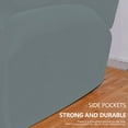 thumbnail image 4 of Clearance! 4-Piece Super Soft Recliner Cover Milk Silk Fitted Recliner Chair Cover Solid Color Recliner Sofa Cover Washable Furniture Protector on Clearance Gray, 4 of 7