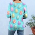 thumbnail image 4 of Royisotas Plus Size Happy Easter Shirt for Women Funny Bunny Rabbit T Shirt Easter Holiday Tops 3/4 Sleeve Tees, 4 of 6