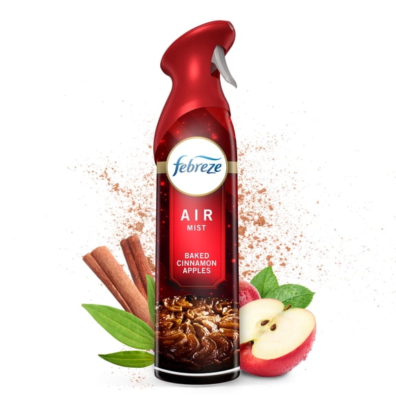Febreze Odor-Fighting Air Freshener Spray, Room Spray, Baked Cinnamon Apple Air Mist, 8.1 oz, 1ct