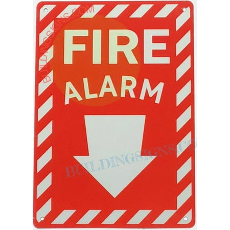 

FIRE ALARM PANEL INSIDE SIGN ZEBRA LINE (7X10 White Aluminum) -ref21022