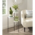 thumbnail image 5 of Kate and Laurel Finn Metal Tri-Level Plant Stand, White/Black 16x21x30, 5 of 7