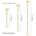thumbnail image 3 of Lancharmed 14K Gold Plated Double Head Round Buckle Extension Chain Wide Flat Long Chain Jewellery Clasp Necklace Extenders for Women 3Pcs Mom Gifts, 3 of 7