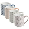 thumbnail image 4 of Mr. Coffee Bliss 4 Pack 20 oz Assorted Design Stoneware Mug Set, 4 of 4