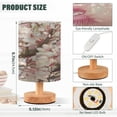 thumbnail image 3 of WOBOGO Axolotl Cherry Blossom Bedroom Table Lamp USB Power Connector Wooden Base Round Linen Shade For Living Room Desk, 3 of 7