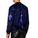 thumbnail image 3 of CHAQUETA CHIC para Hombres Chaqueta de Béisbol con Lentejuelas Argyle Chaqueta Brillante Fiesta Club L Azul, 3 of 5