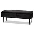 thumbnail image 1 of Baxton Studio Banc de Rangement en Bois Finition Noir et Brun Foncé, 1 of 12