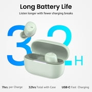 TOZO A1 Mini Earbuds Wireless Bluetooth Headphones, 32H, AI Noise Cancelling Mic, Stereo Bass, Clear Calls, Lightweight IPX5 Waterproof, App 32EQ, Green
