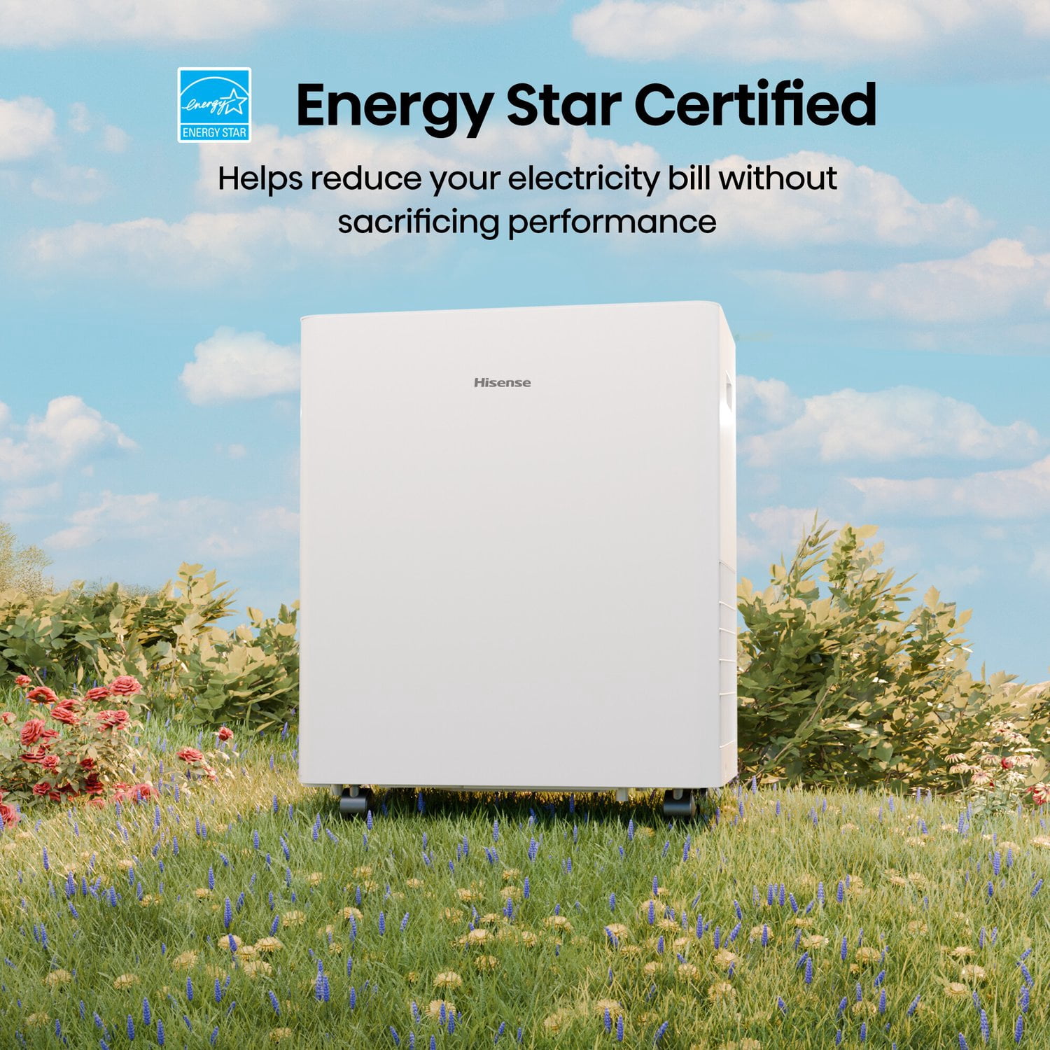 Hisense 50 Pint Lift-Up Dehumidifier with Pump in White - Built-In Pump, ALDH50KP26