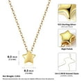 thumbnail image 5 of ChicSilver Star Necklace 14K Gold Plated Tiny Star Pendant Necklace Gifts for Women Valentines Mothers Day Birthday Anniversary, 5 of 7