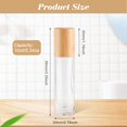 thumbnail image 2 of Roll On Bottles Mirrline de vidrio transparente de 10 ml con tapa de bambú, 2 of 6
