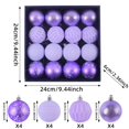 thumbnail image 2 of Christmas Tree Decorations Set for Christmas Valentines, 16ct Shatterproof Christmas Ball Ornaments Bulk, 2.36 Inches Elegant Hanging Ornaments for Xmas Holiday Wedding Decor, 2 of 7