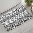 thumbnail image 2 of Black and White Geometric Boho Pattern Bathroom Rugs Mat,Non Slip Microfiber Bathroom Rug,Rubber Backing,Soft Bathroom Mats for Bathroom Floor,Tub and Shower,17x30in(43x75cm), 2 of 5