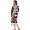 thumbnail image 2 of DISNIMO Christmas Cat Tree Print Women's Nightgown Soft Long Sleeve Sleepwear V Neck Night Gown Full Length Comfy Ladies Sleep Shirt, L, 2 of 8