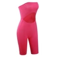 thumbnail image 5 of SRZYMJ Plus Size Jumpsuit Solid Color Open Back Tube Shorts Short Sportswear for Women Comfortable Stretchy Fit, 5 of 6