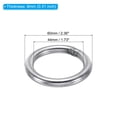 thumbnail image 2 of Uxcell 44mm Metal O Rings, 6 Pack 304 Stainless Steel Round Rings for Hardware Bags, 2 of 6