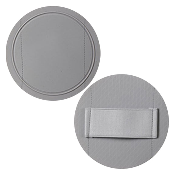 Soft Silicone Body Scrubber, Round Shower Brush, Face Scrubber Exfoliator with Elastic Straps, Exfoliating Body Scrubber, Handheld Cleaning Skin Brushes for Skin Care Bath, 5.3 inch, 1 Pc,Grey