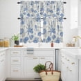 thumbnail image 3 of Blue Coastal Kitchen Curtains Valances and Tiers Set of 3 Starfish Shell Coral Seahorse Tier Curtains and Valance with Rod Pocket for Small Windows, 27.5"x24", 3 of 9