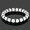 Black, variant on Unisex Beaded Yoga Bracelet Natural Stone 8mm Beads Imitation Jade Glass Glaze Geometric Anti-Fatigue 19cm
