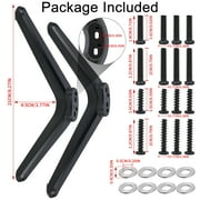 Abaima TV Legs for TCL Roku TV Stand Legs,Replacement Black Legs for TCL Smart TV Base Stand for 32 40 49 50 55 Inch with Screws(Black)