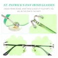 thumbnail image 4 of KAKOWELY 1 par de gafas creativas para fiesta del Día de San Patricio con forma de trébol, recuerdos de fiesta, 4 of 5