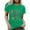 Green, variant on Womens Holiday Top Short Sleeve Crew Neck Graphic Print Comfort Style Beach Vacation Clothes for Women,Light Gray,2XL