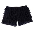 thumbnail image 2 of Pantalones cortos de encaje para mujeres y niñas, ropa interior, calzoncillos, mallas de algodón antirozaduras, bragas breves para mujeres, bragas de Negro Yinane Pantalones cortos deportivos sin costuras, 2 of 2